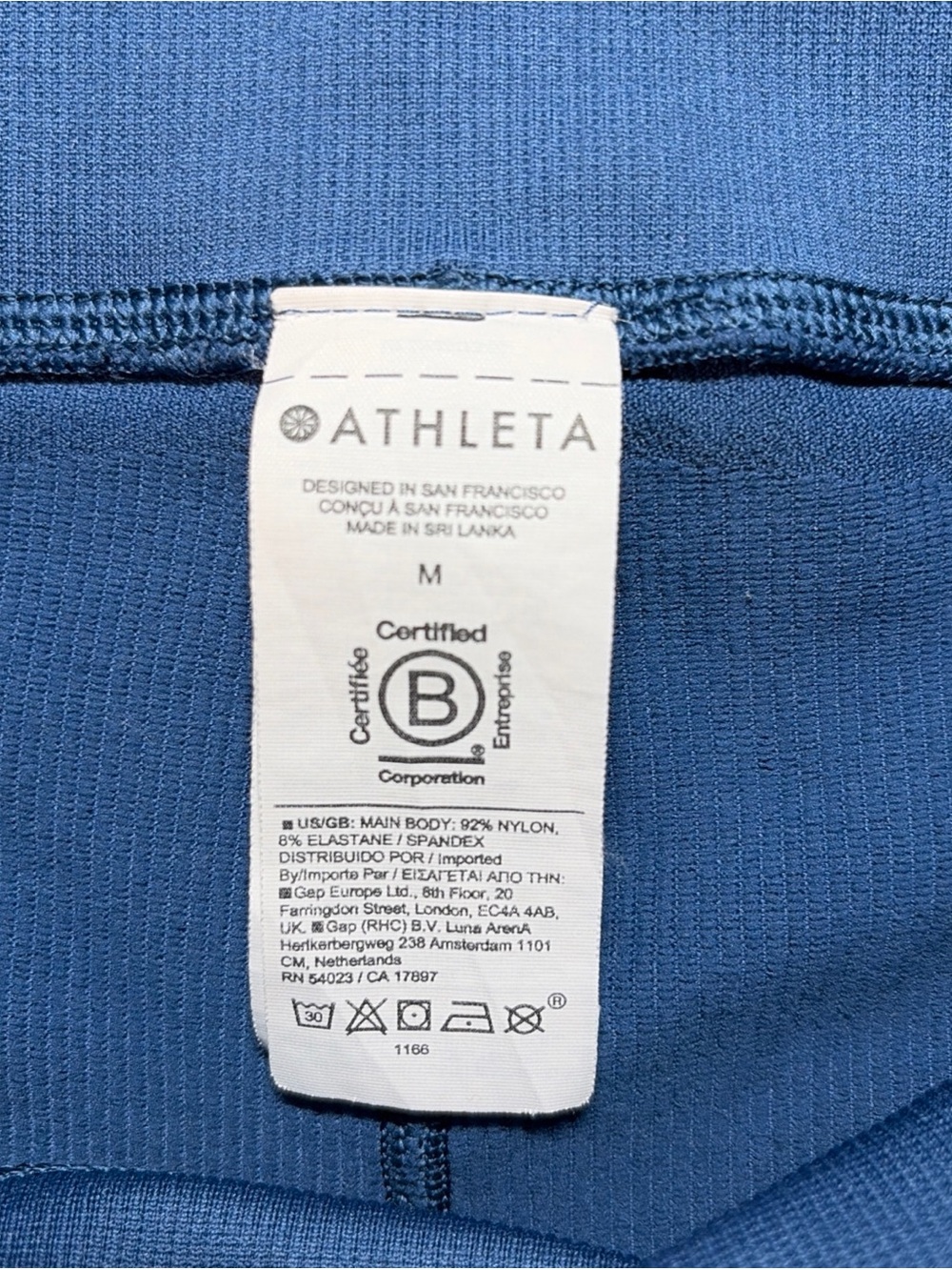 Athleta Women’s Leggings M Blue Elation Rib Tight Ribbed High Rise - Picture 5 of 8